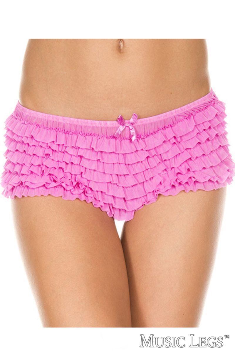 Picture of Clothing, Shorts, Ruffle Shorts, Neon Pink, O/S, -ML117