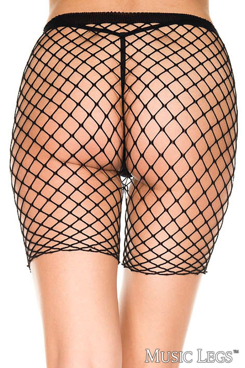 Picture of Clothing, Shorts, High Waist Net Shorts, Black, O/S, -ML35023