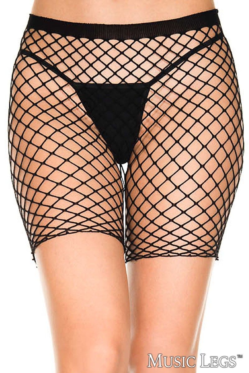 Picture of Clothing, Shorts, High Waist Net Shorts, Black, O/S, -ML35023