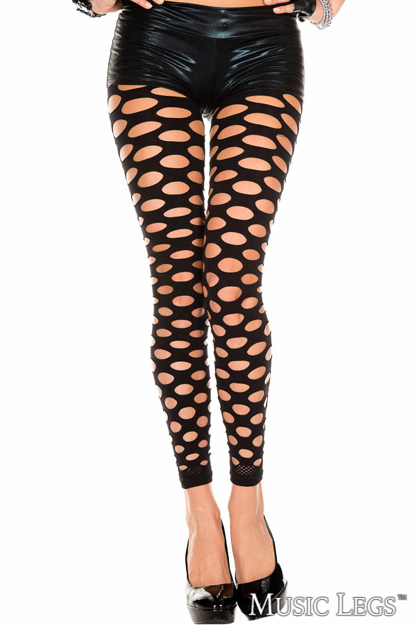 Picture of Costume, Halloween, Pothole Leggings, Black, O/S, -ML35158