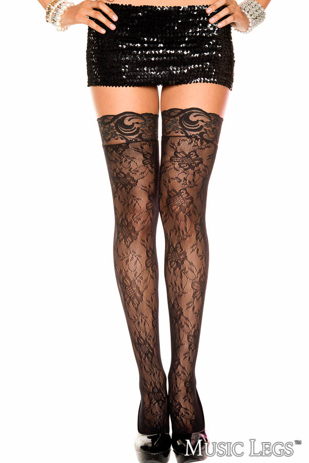 Picture of Hosiery, Thigh Hi, Lace Thigh Hi, Black, O/S, -ML4086