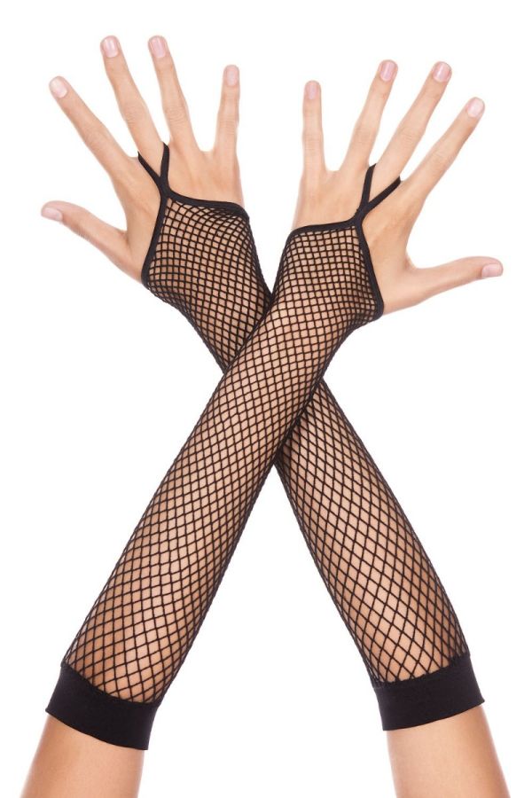 Picture of Accessorie, Gloves, Fishnet Arm Warmers, Black, O/S, -ML408