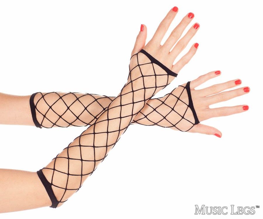 Picture of Accessorie, Gloves, Big Fishnet Arm Warmers, Hot Pink, O/S, -ML410