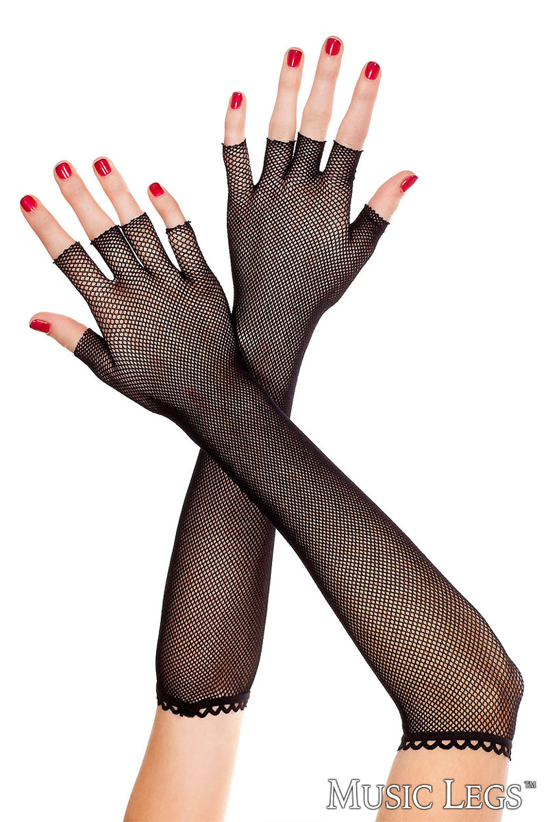 Picture of Accessorie, Gloves, Fishnet Arm Warmers, Black, O/S, -ML412