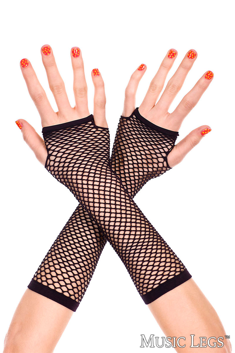 Picture of Accessorie, Gloves, Fishnet Arm Warmers, Black, O/S, -ML415