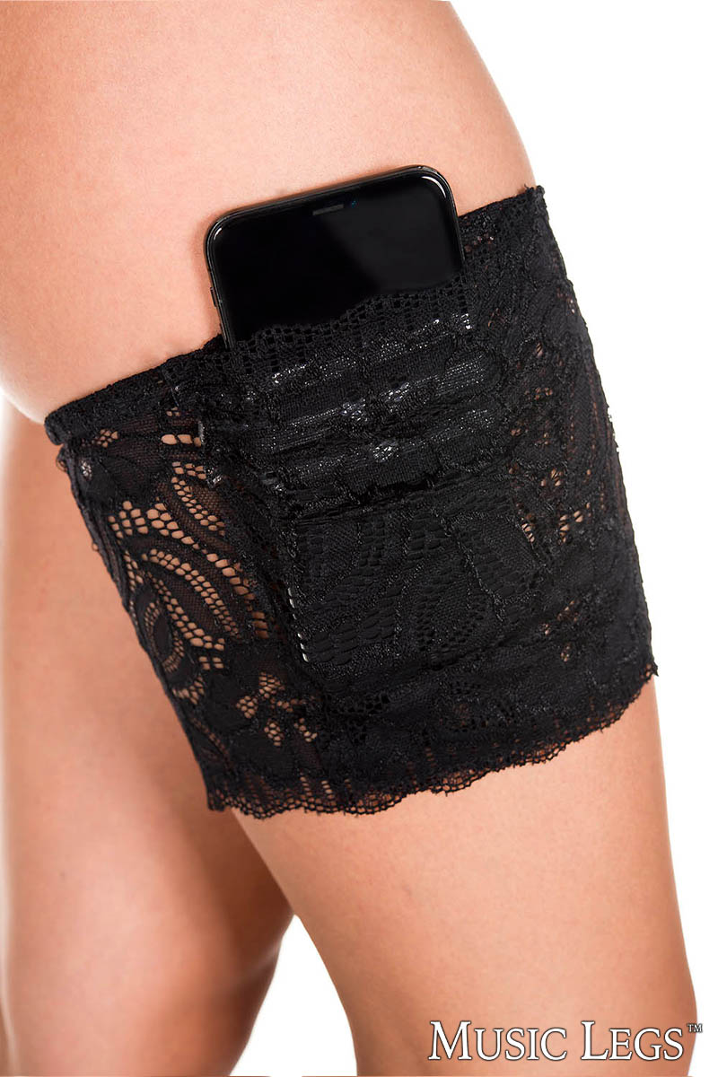 Picture of Hosiery, Holiday, Lace Garter With Pocket, Black, O/S, -ML43004