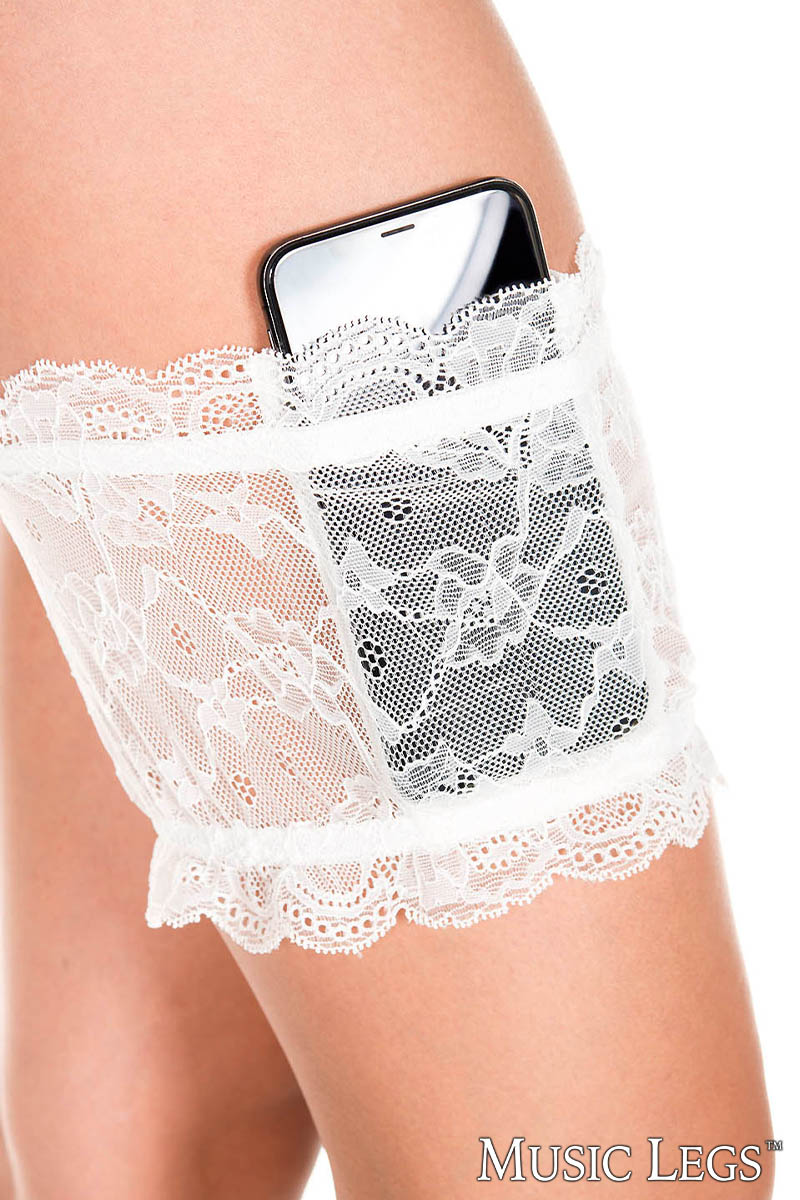 Picture of Hosiery, Holiday, Lace Garter With Pocket, White, O/S, -ML43004