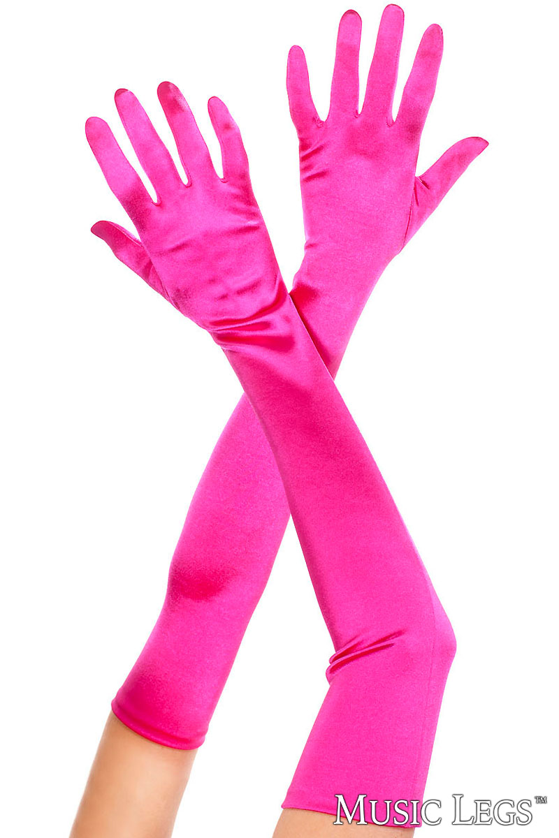 Picture of Accessorie, Gloves, Satin Gloves, Hot Pink, O/S, -ML452