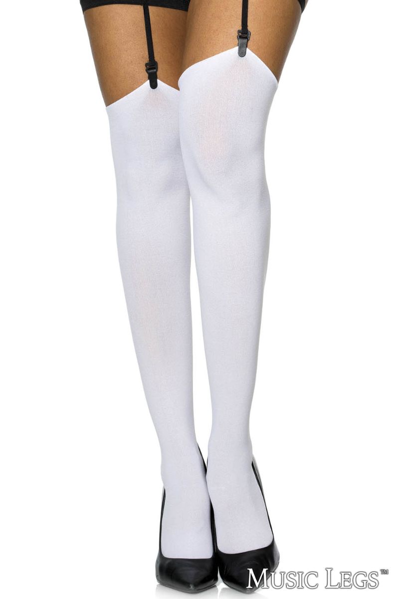 Picture of Hosiery, Thigh Hi, Opaque Thigh High, White, O/S, -ML4706