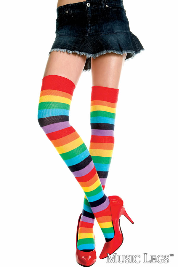 Picture of Costume, Halloween, Rainbow Thigh Hi, Rainbow, O/S, -ML4874