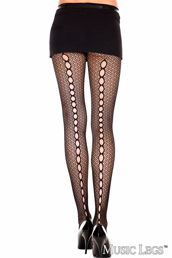 Picture of Hosiery, Pantyhose, Hole Backseam Pantyhose, Black, O/S, -ML50031