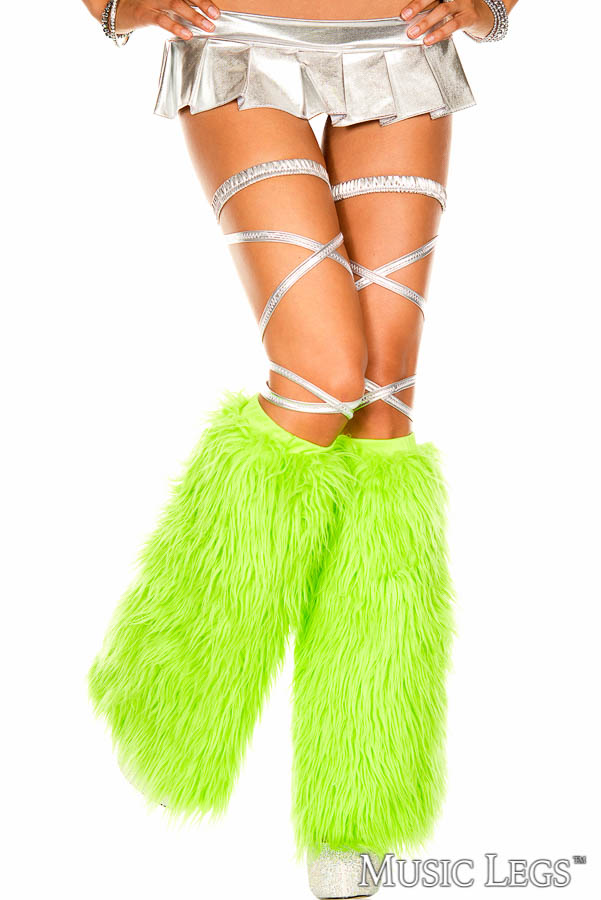 Picture of Hosiery, Leg Warmer, Faux Fur Leg Warmers, Neon Green, O/S, -ML5535