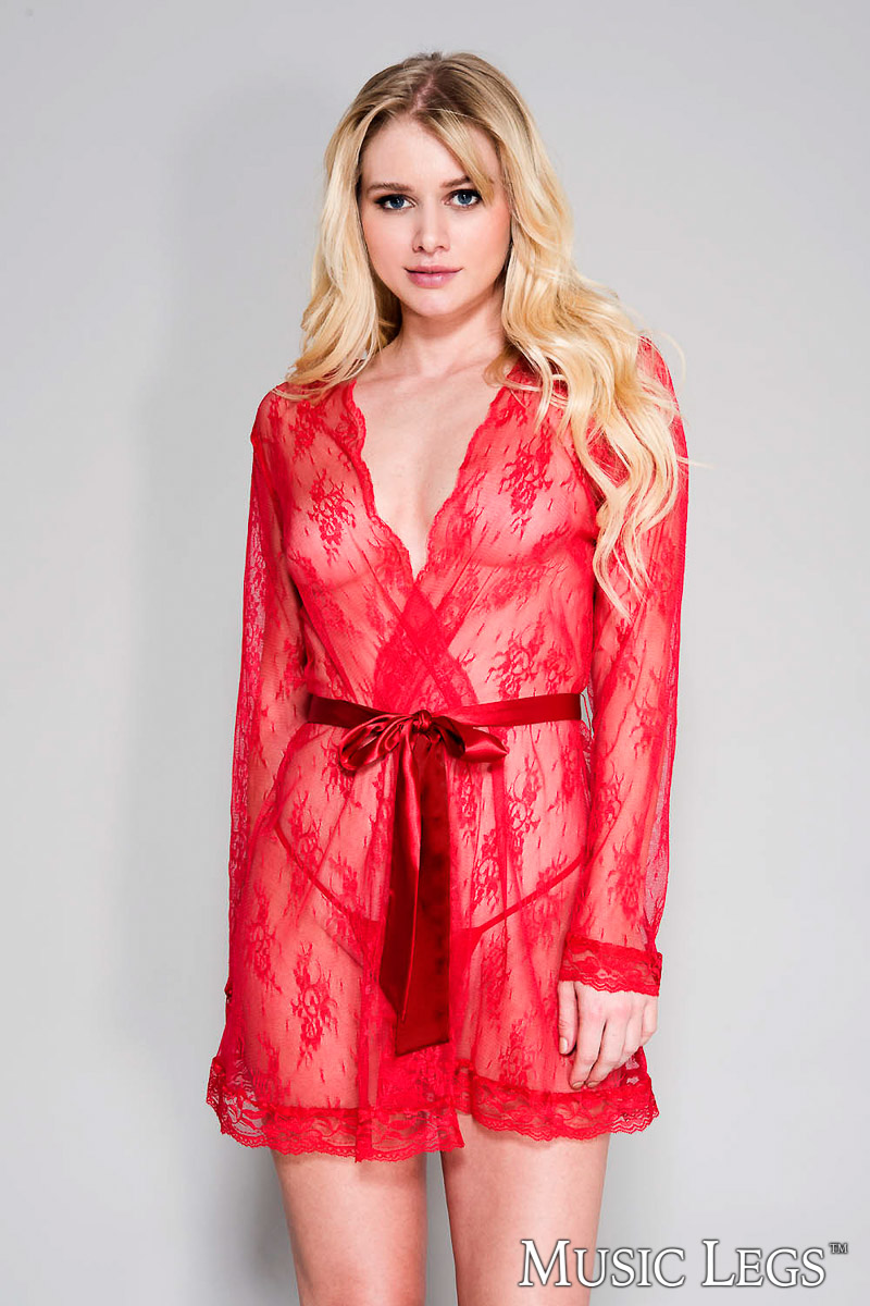 Picture of Lingerie, Robe, Lace Robe, Red, O/S, -ML60072