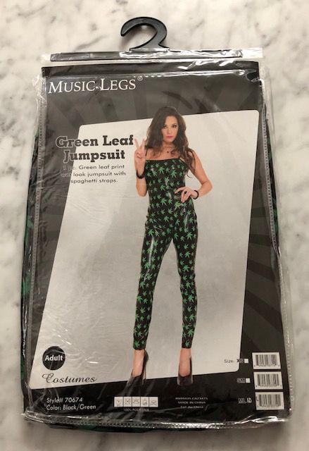 Picture of Clothing, Bodysuit, Green Leaf Jumpsuit, Black-Green, ML, -ML70674