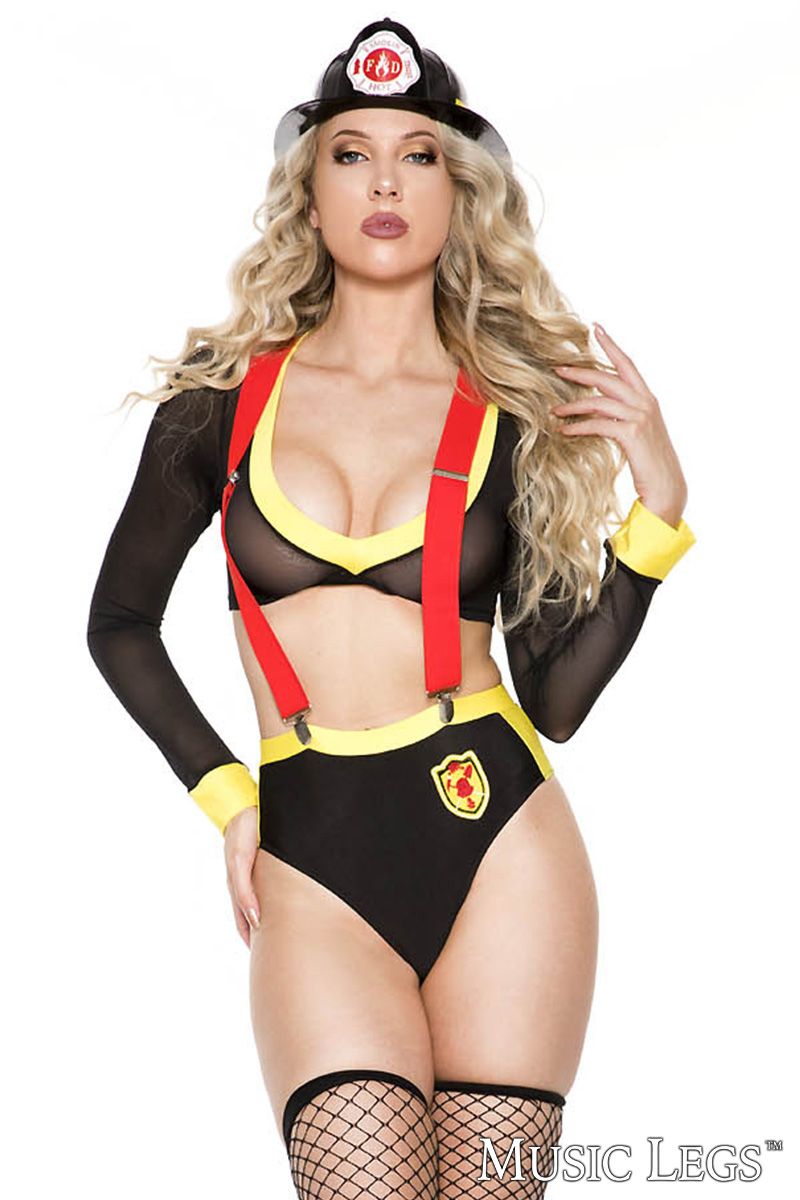 Picture of Lingerie, Bedroom Costume, Tempting Firefighter, 4Pc, As Shown, O/S, -ML71079