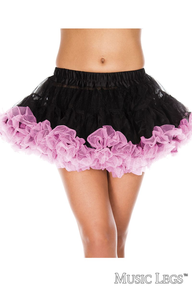 Picture of Accessorie, Petticoat, Contrast Trim Petticoat, Black-Pink, O/S, -ML715