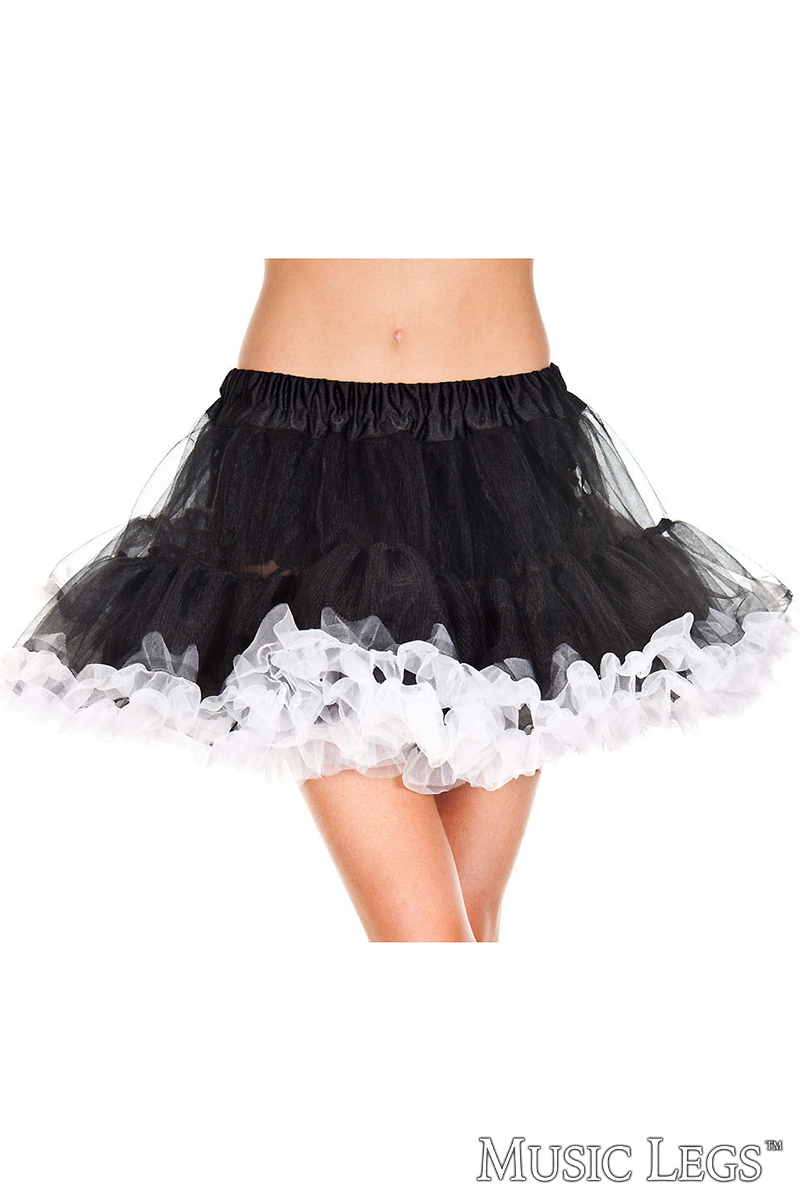 Picture of Accessorie, Petticoat, Contrast Trim Petticoat, Black-Pink, O/S, -ML715