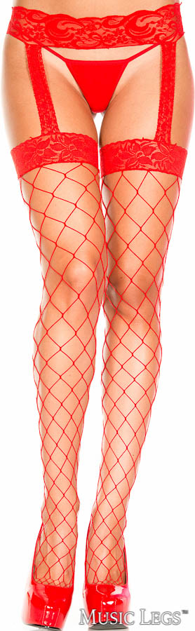 Picture of Hosiery, Suspender, Big Net Suspender, Red, O/S, -ML7994