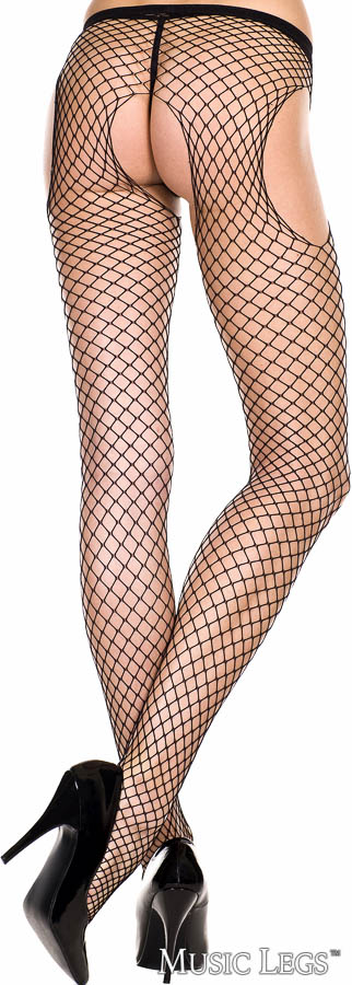 Picture of Hosiery, Suspender, Fishnet Suspender, Black, O/S, -ML907