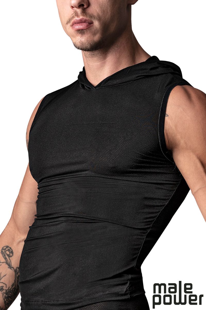 Picture of Clothing, Top, Work One Out Hoodie Tank Top, Black, L, -MP114-912