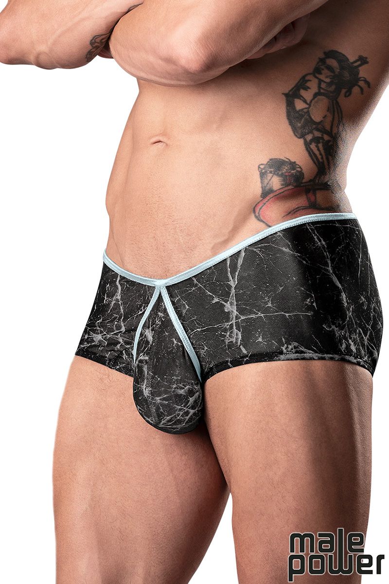 Picture of Lingerie, Short, Marble Mesh Short, Black-Blue, L, -MP130-290