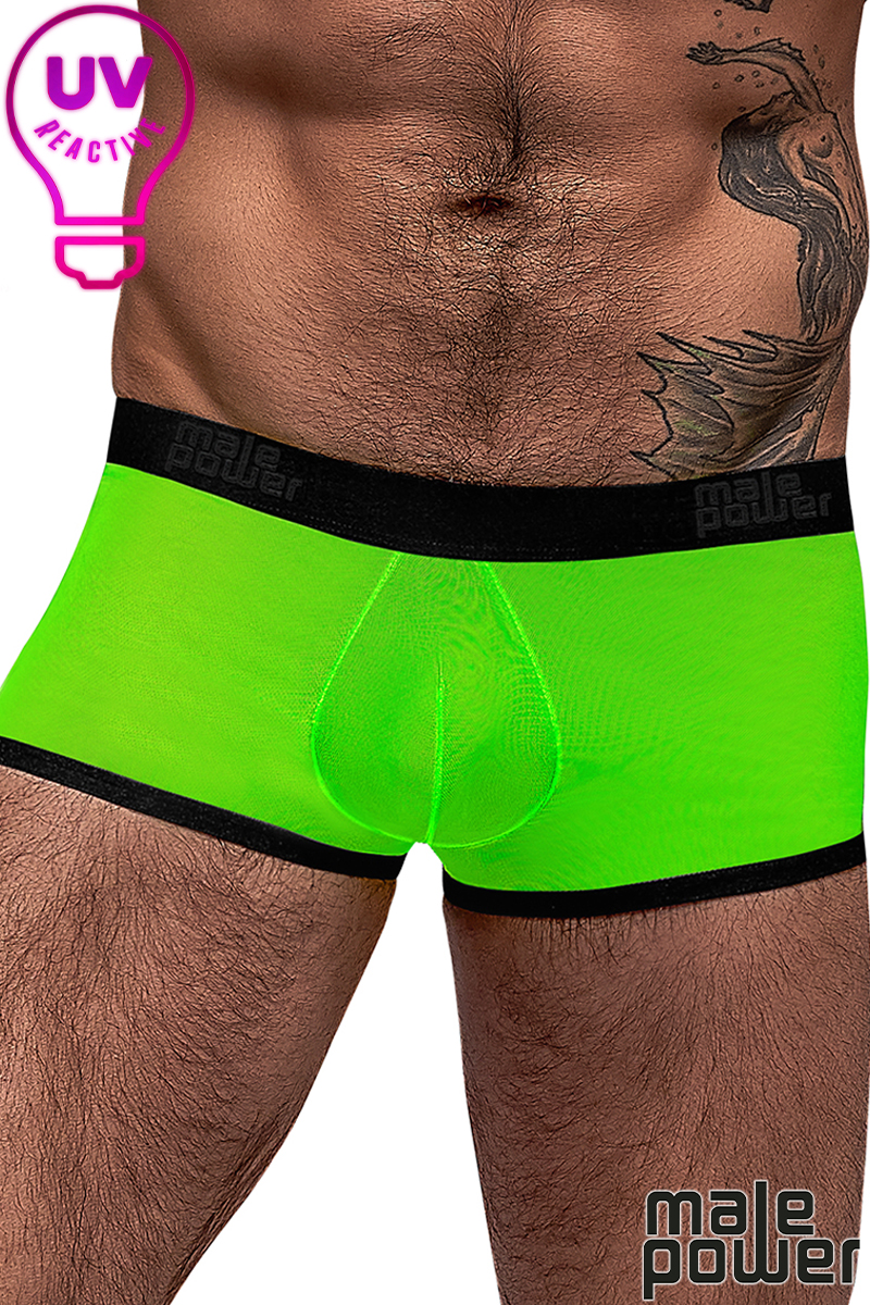 Picture of Lingerie, Short, Neon Mesh Pouch Short, Lime, L, -MP145-07B