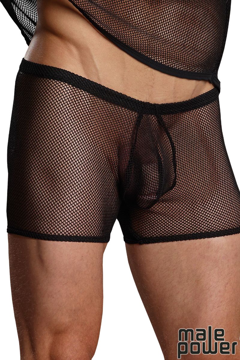 Picture of Lingerie, Short, Stretch Net Pouch Short, Black, XL, -MP153-11C