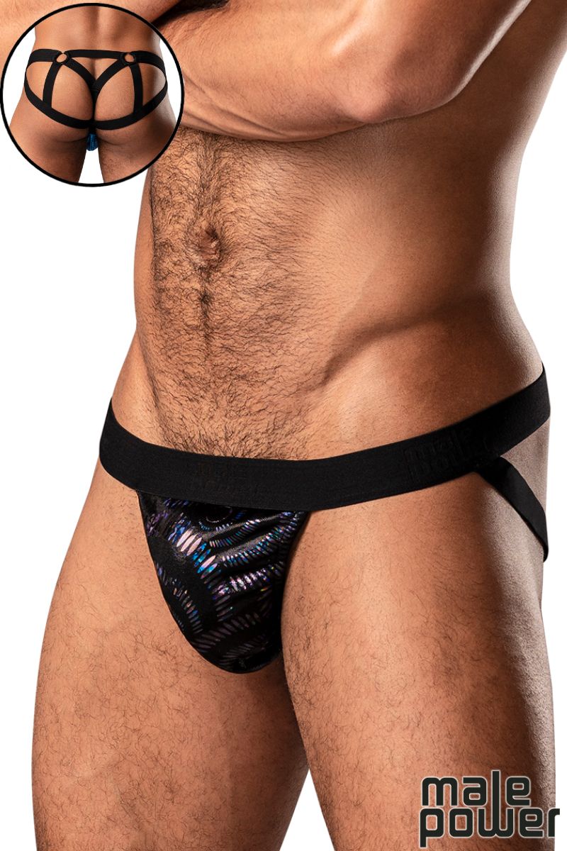 Picture of Lingerie, Jock, Kaleidickscope Strappy Ring Jock, Black, L/XL, -MP352-907