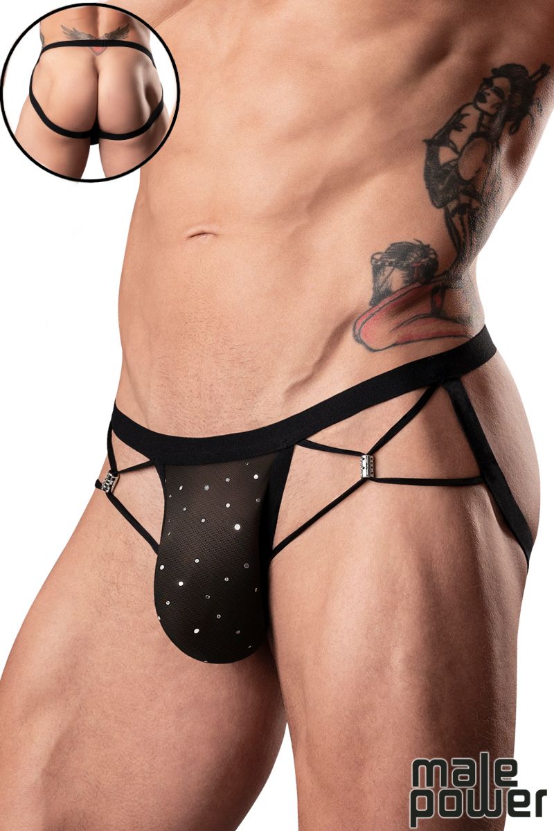 Picture of Lingerie, Thong, Show Stopper Jock, Black, S/M, -MP384-288