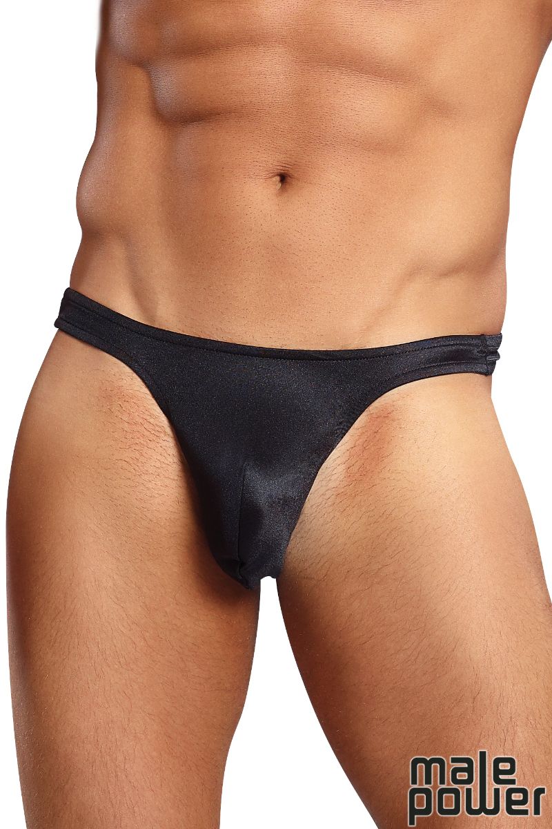 Picture of Lingerie, Thong, Satin Spandex Bong Thong, Black, L/XL, -MP442-076