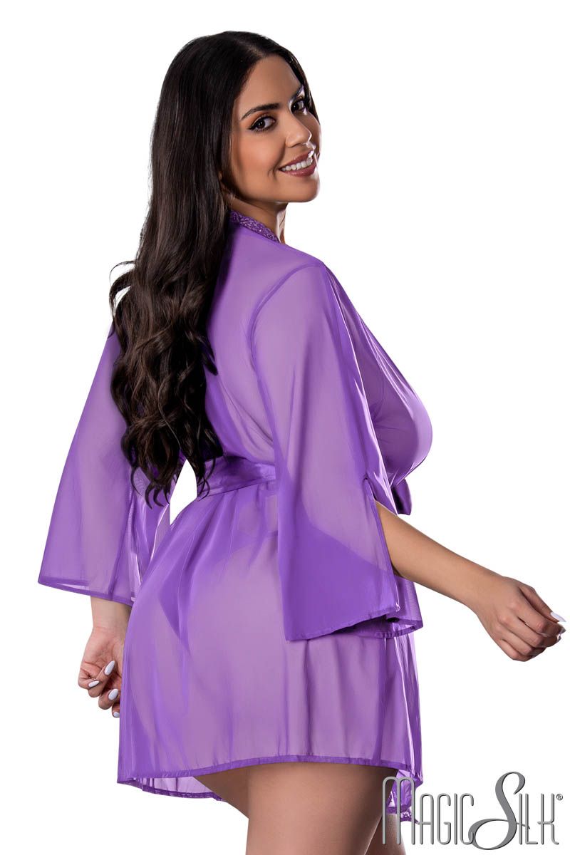 Picture of Lingerie, Robe, Mesh Robe, Purple, QUEEN, -MSM336X