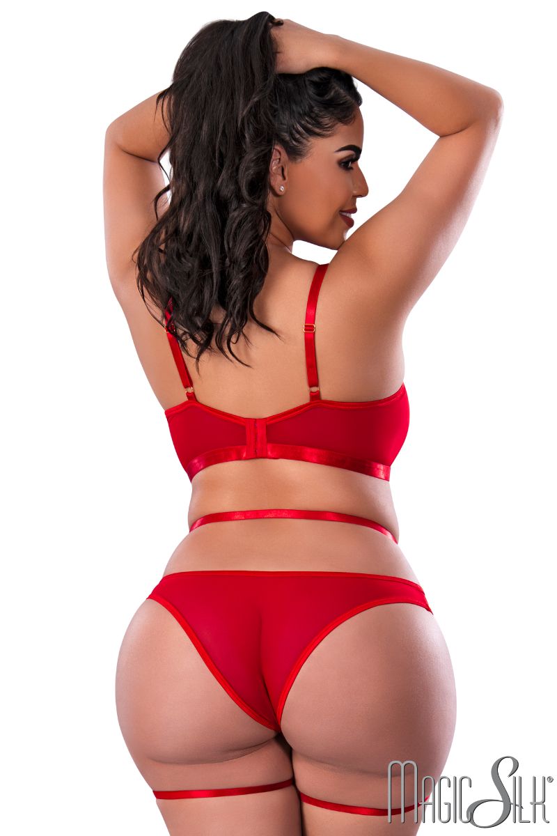 Picture of Lingerie, Multi Piece, Cutout Bow 2Pc, Red, QUEEN, -MSM354X