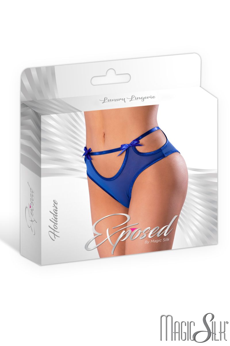 Picture of Lingerie, Panty, Cutout Bow Boyshort, Cobalt, S/M, -MSP419