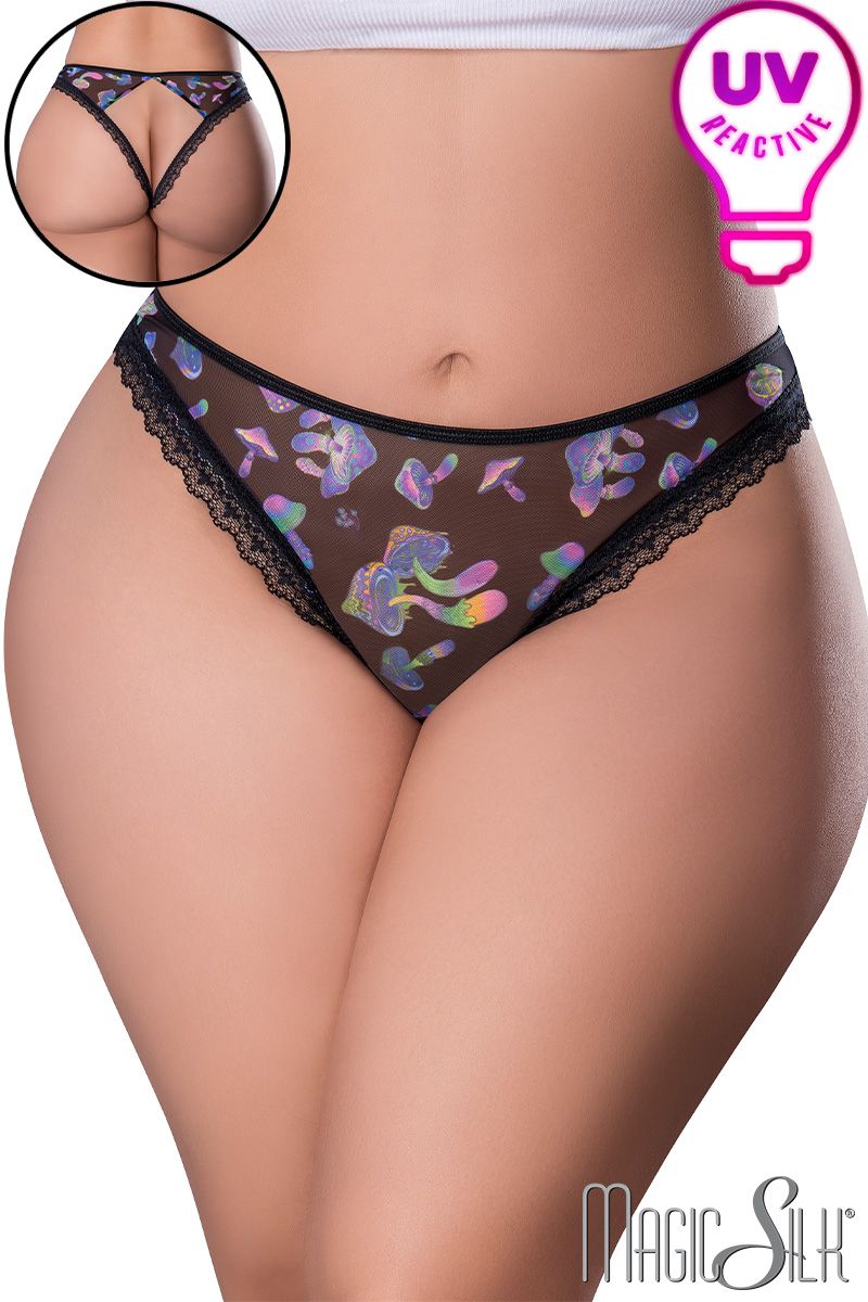 Picture of Lingerie, Panty, Uv Print Open Panty, Rainbow, QUEEN, -MSP428X